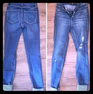 High waisted Abercrombie and Fitch skinny jeans